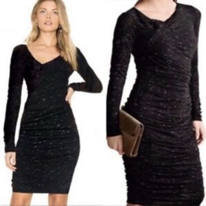 Bailey 44 Black Space Dye Yael Ruched Dress